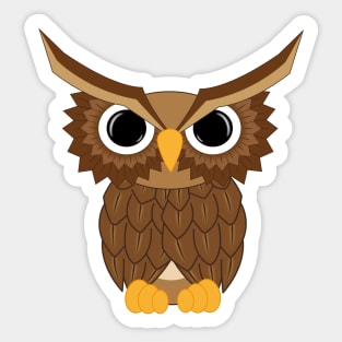 Illustration of cartoon owl Sticker